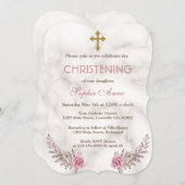 Invitation Charmante Fille de marbre rose (Devant / Derrière)