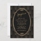 Invitation Charmante Gatsby Art Déco Réception De Mariage (Devant)