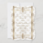 Invitation Charmante Gold Great Gatsby Art Déco années 1920 S (Devant)