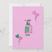 Invitation Charmante Golf Rose Girl 2e Anniversaire Par Tee (Dos)