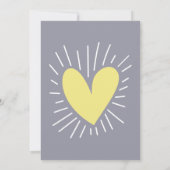 Invitation Charmante Lavande et citron jaune rétro Vave (Dos)