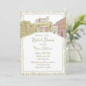 Invitation Charmante main tiré Fête des mariées du château de (Debout devant)