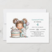 Invitation charmante pour les 4 ans de la Fille Fé (Devant)