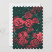 Invitation Charmante Saint Valentin | Coeur Et Rose (Dos)