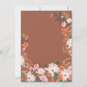 Invitation Charmante Terracotta Fall Floral 40e anniversaire (Dos)