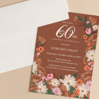 Charmante Terracotta Fall Floral 60e anniversaire