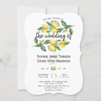 Charme Aquarelle Citron Mariage tropical