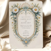 Invitation Charme Art Nouveau Daisy Floral Mariage