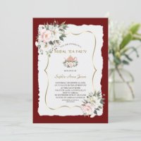 Charme Blanc Blush Floral Gold Bridal Tea Party