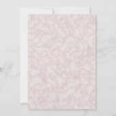 Invitation Charme botanique rose et prune 50e anniversaire (Dos)