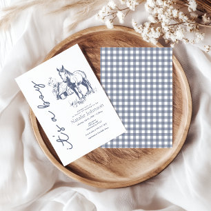 Invitation Charme Campagnard Vintage C'est un Garçon Baby Sho