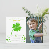 Invitation Charme chanceux, anniversaire de la fête du One St (Debout devant)