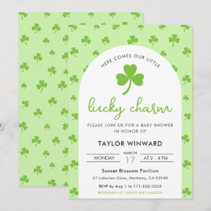 Invitation Charme Chanceux Fête de la Saint-Patrick Baby Show