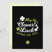 Invitation Charme de Chance du Trèfle : Que la Chance du Trèf (Devant / Derrière)