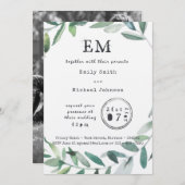 Invitation Charme de jardin urbain - Kraft typographique à fe (Devant / Derrière)