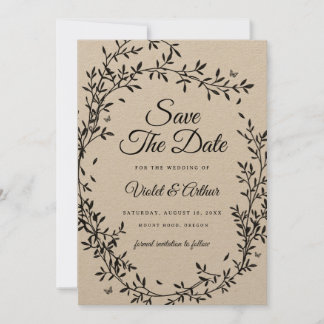 Invitation Charme de la forêt Mariage Save The Date 