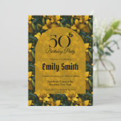 Invitation Charme de Lys Élégant pour 60e Anniversaire (Debout devant)