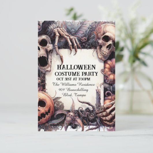 Invitation Charme de refroidissement : Appel de fête d'Hallow (Debout devant)