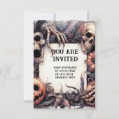 Invitation Charme de refroidissement : Appel de fête d'Hallow (Dos)