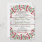 Invitation Charme de vacances II Mariage hiver/Noël (Devant)