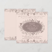 Invitation Charme Floral (Devant / Derrière)