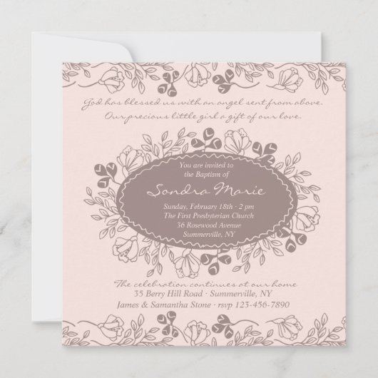 Invitation Charme Floral (Devant)