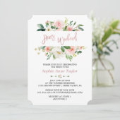 Invitation Charme Floral Rose Gold Bachelorette Weekend Party (Debout devant)