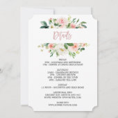 Invitation Charme Floral Rose Gold Bachelorette Weekend Party (Dos)