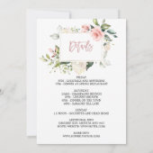 Invitation Charme Floral Rose Gold Bachelorette Weekend Party (Dos)