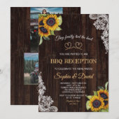 Invitation Charme Lace Corde Nous avons noué le nœud Tourneso (Devant / Derrière)