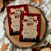Invitation Charme Lumberjack Petit Hunter Baby shower