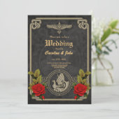 Invitation Charme mystique viking avec des noeuds celtiques é (Debout devant)