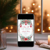 Invitation Charme Noël Joyeux Petit Baby shower