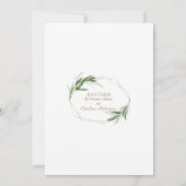 Invitation Charme Olive Gold Espagnol fille 1er anniversaire (Dos)