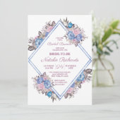 Invitation Charme parisien Floral Diamond Bridal Brunch Douch (Debout devant)