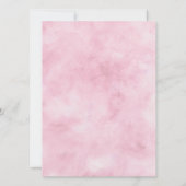 Invitation Charme parisien Mariage bleu & rose Floral Crest (Dos)