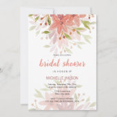 Invitation Charme Pays Terracotta Blush Floral Art (Devant)
