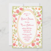 Invitation Charme peint à la main Orange rouge Fête des marié (Devant)