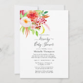 Invitation Charme rustique chic vintage douche de passage (Devant)