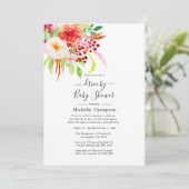 Invitation Charme rustique chic vintage douche de passage (Debout devant)