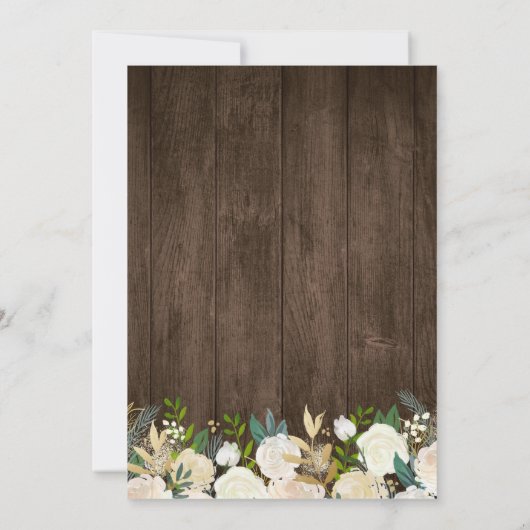 Invitation Charme Rustique Floral String Lights (Dos)