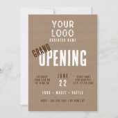 Invitation Charme rustique Logo d'entreprise Grand Ouverture (Devant)