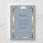 Invitation Charme Sud Dusty Mariage bleu (Dos)