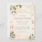 Invitation Charme vert paisible Fête d'anniversaire (Devant)