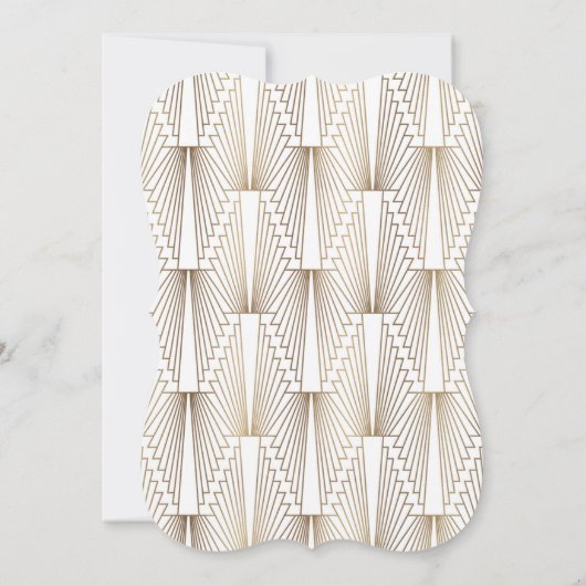 Invitation Charme Vieux Hollywood Blanc Grand Gatsby Nouvel A (Dos)