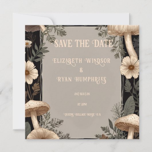 Invitation Charme Woodland : Un Mariage Botanique De Plaisir  (Devant)