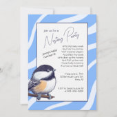 Invitation Charming Baby shower Bleu de poulet (Devant)