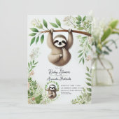 Invitation Charming Baby shower de fentes de pendage (Debout devant)