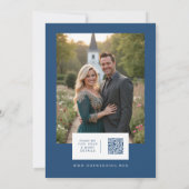 Invitation Charming Blue Church Christian Wedding (Dos)