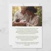 Invitation Charming Christian Wildflowers Cross-Shape Baptism (Dos)